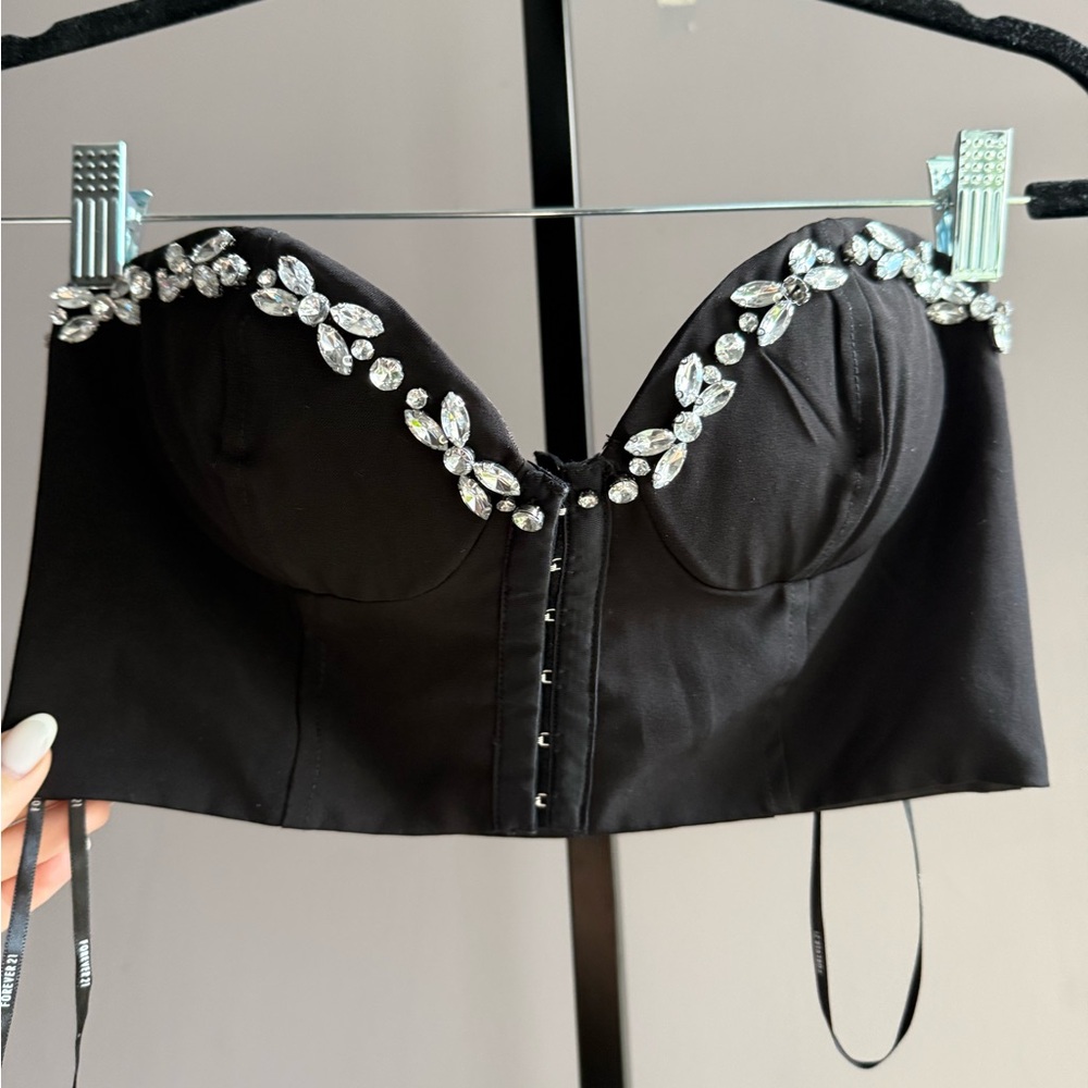 Forever 21 Black Lace Trim Bra